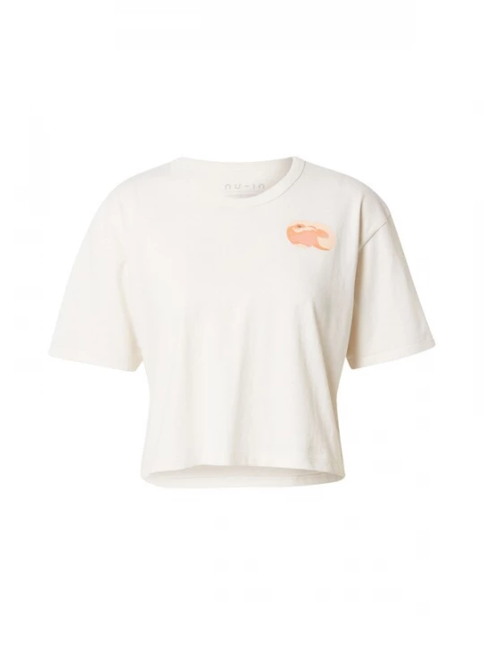 Foto van product NU-IN Shirt oranje / zwart / offwhite