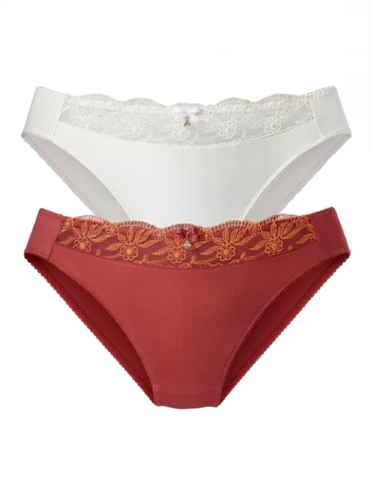 Foto van product NUANCE Slip crème / mandarijn