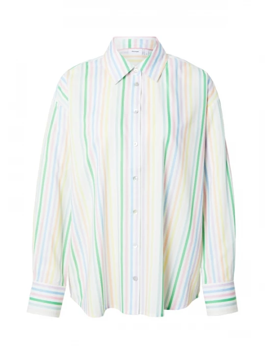 Foto van product NÜMPH Blouse 'TRILLO' lichtblauw / geel / lichtgroen / wit