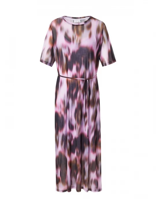 Foto van product NÜMPH Jurk 'NULIANA' marine / cognac / rosa / pastelrood