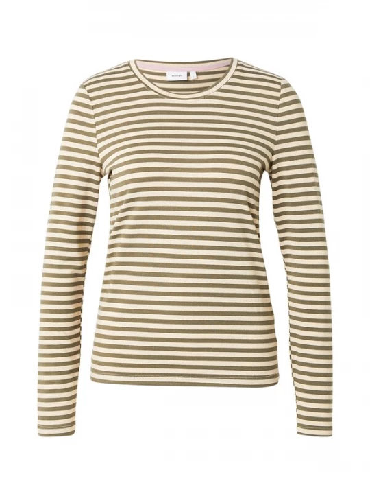 Foto van product NÜMPH Shirt 'RIXIE' sand / olijfgroen