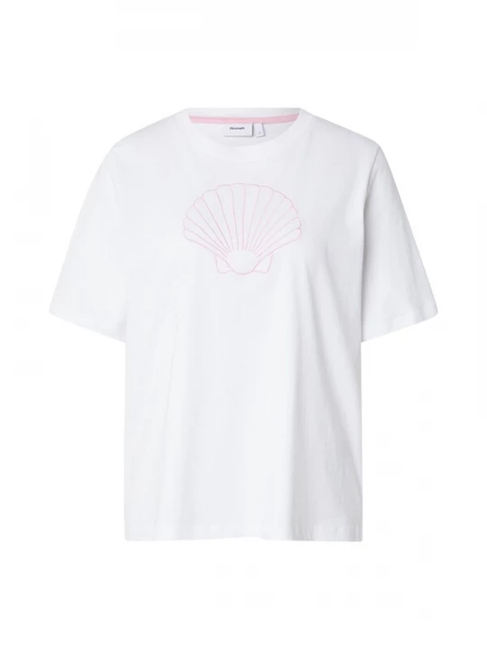 Foto van product NÜMPH Shirt 'TIDE' rosa / wit