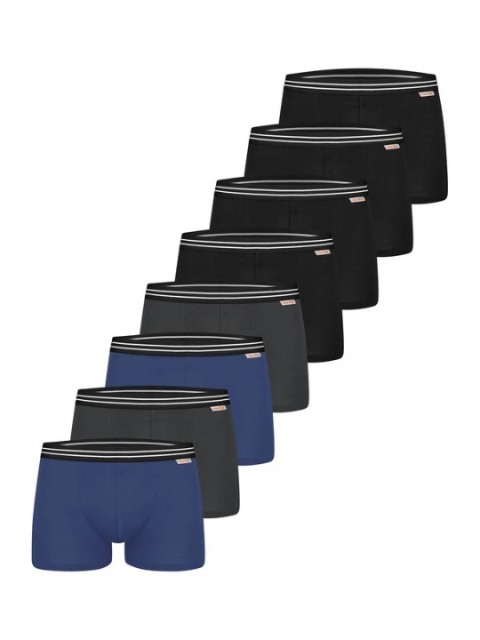 Foto van product Nur Die Boxershorts ' Cotton Stretch ' blauw / antraciet / zwart