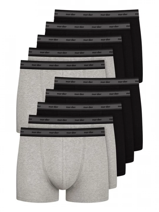 Foto van product Nur Die Boxershorts lichtgrijs / zwart