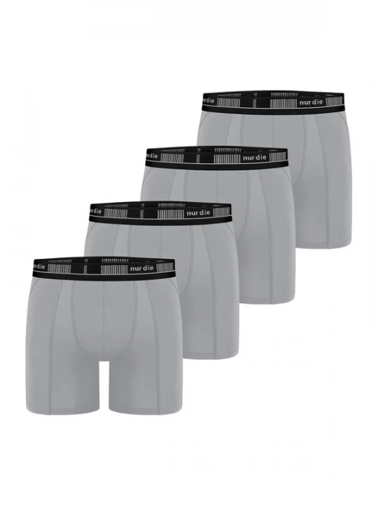 Foto van product Nur Die Boxershorts ' Long Boxer Cotton Active ' grijs