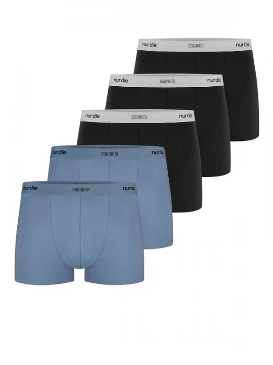 Foto van product Nur Die Boxershorts ' Organic Cotton ' smoky blue / zwart