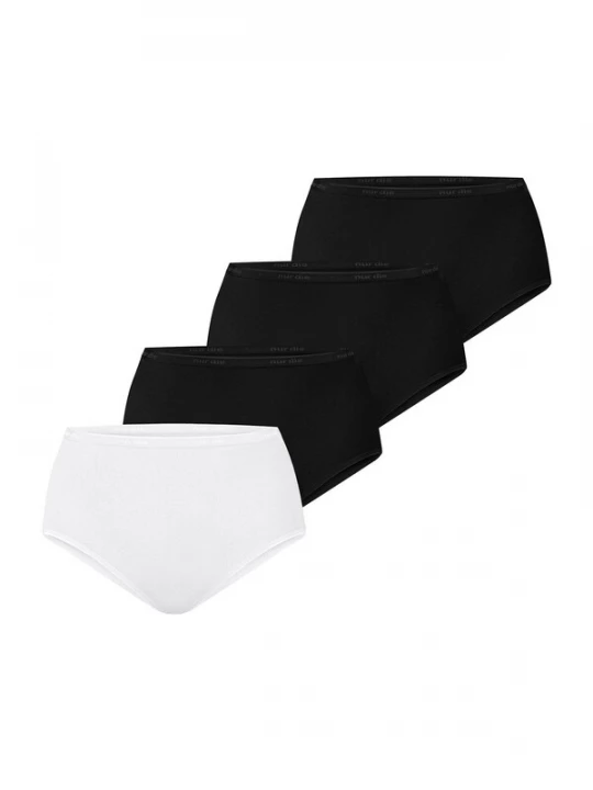 Foto van product Nur Die Slip ' Bio-Baumwolle ' zwart / wit