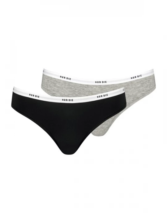 Foto van product Nur Die Slip grijs gemêleerd / zwart / wit