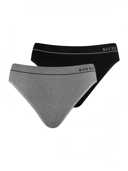 Foto van product Nur Die Slip 'Retro' grijs gemêleerd / zwart / wit