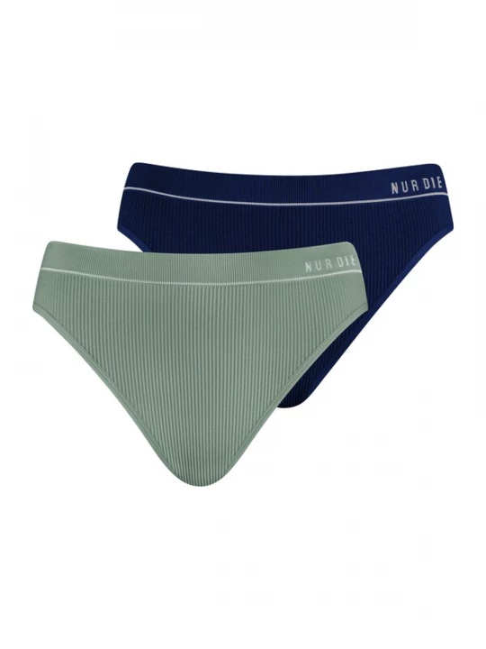 Foto van product Nur Die Slip 'Retro' marine / grijs gemêleerd / wit