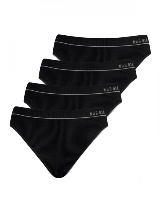Foto van product Nur Die Slip 'Retro' zilvergrijs / zwart