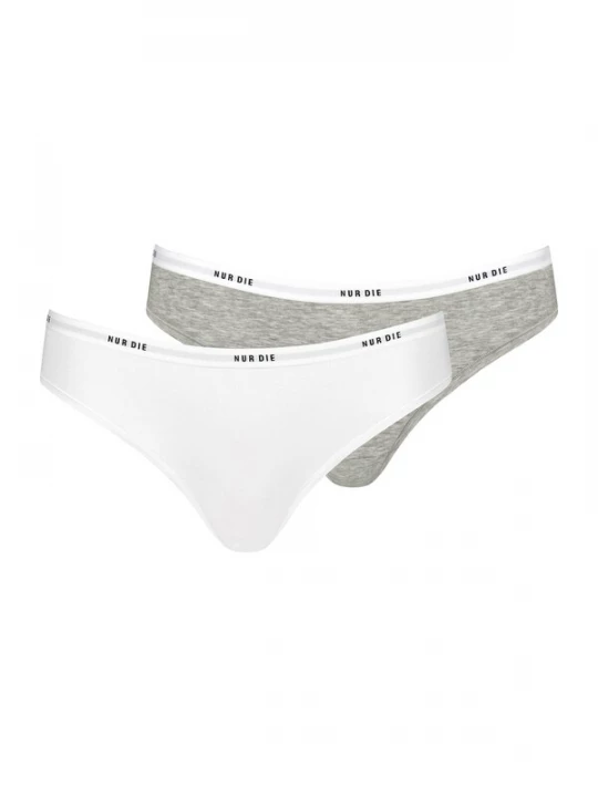 Foto van product Nur Die Slip 'Soft Sportiv' grijs gemêleerd / wit