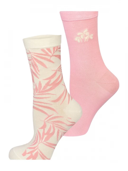 Foto van product Nur Die Sokken ' Bambus Fancy ' lichtgeel / rosa