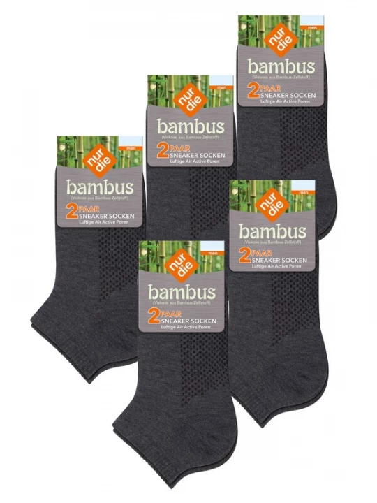 Foto van product Nur Die Sokken ' Bambus Sneaker ' antraciet
