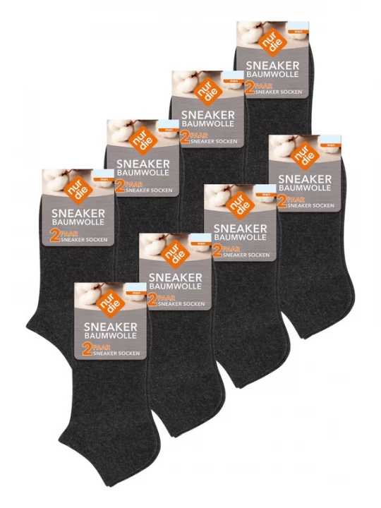 Foto van product Nur Die Sokken ' Baumwolle Basic Unifarben ' antraciet