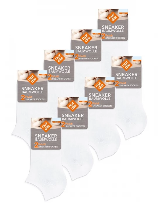 Foto van product Nur Die Sokken ' Baumwolle Basic Unifarben ' wit
