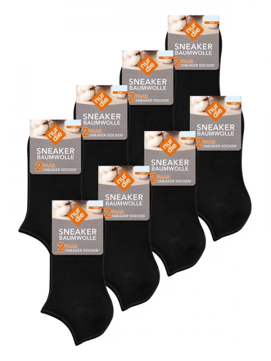 Foto van product Nur Die Sokken ' Baumwolle Basic Unifarben ' zwart