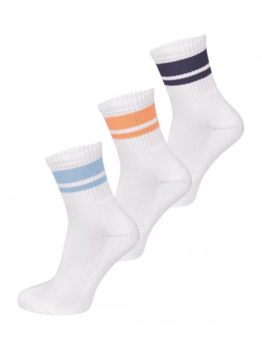 Foto van product Nur Die Sokken 'Color' navy / lichtblauw / oranje / wit
