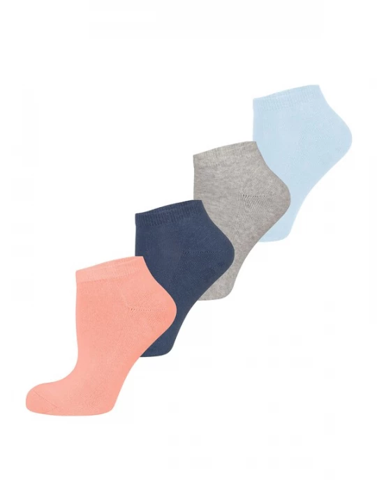 Foto van product Nur Die Sokken ' Frotteesohle ' blauw / lichtblauw / grijs gemêleerd / koraal