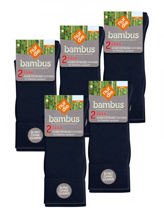 Foto van product Nur Die Sokken ' Komfortbund Socken Viskose ' donkerblauw