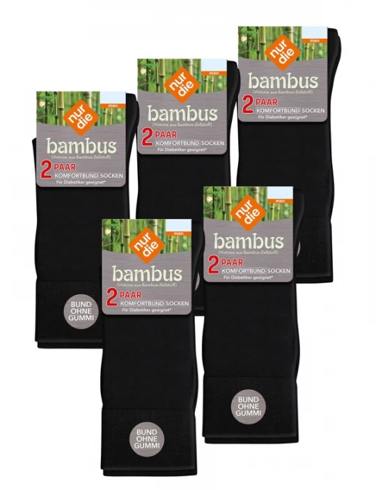 Foto van product Nur Die Sokken ' Komfortbund Socken Viskose ' zwart