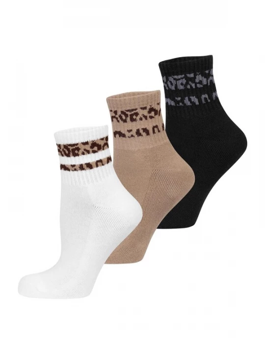 Foto van product Nur Die Sokken ' Kurzsocken ' beige / zwart / wit