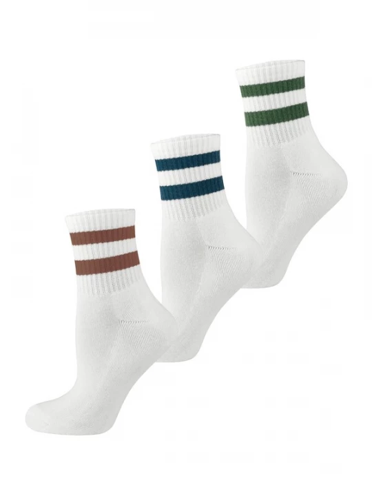 Foto van product Nur Die Sokken ' Kurzsocken ' groen / donkerrood / wit