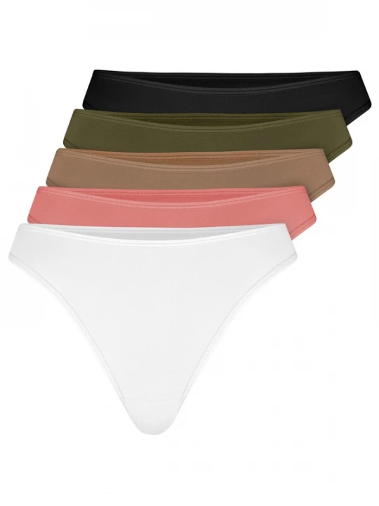 Foto van product Nur Die String lichtbruin / olijfgroen / rosa / zwart / wit
