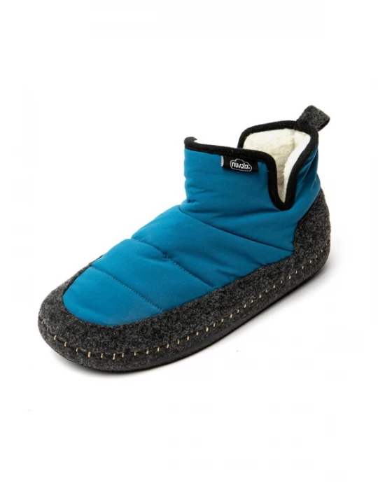Foto van product Nuvola. Huisschoen 'Boot New Wool' petrol
