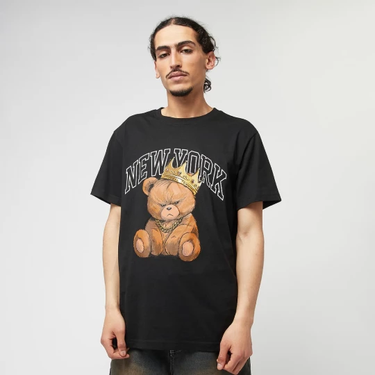 Foto van product NY Crowned Bear Tee Mister Tee zwart