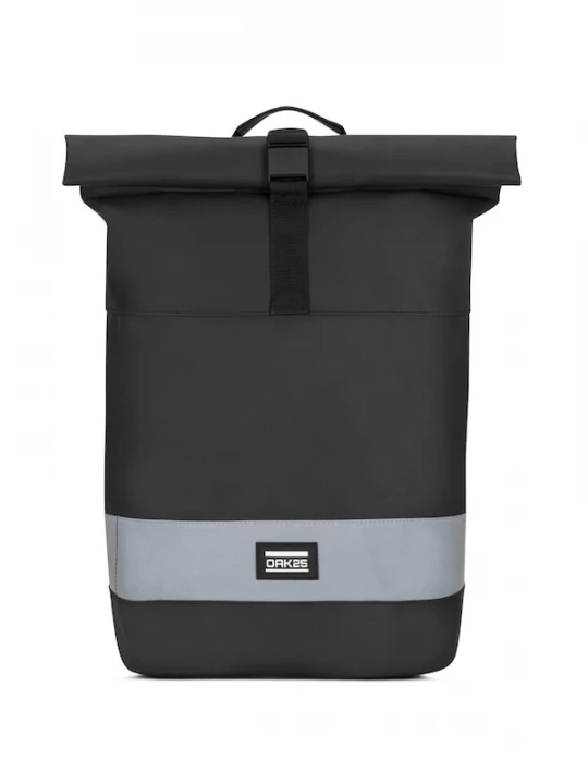 Foto van product OAK25 Rugzak 'Everyday Rolltop Bike' grijs / zwart