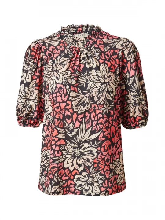 Foto van product Oasis Shirt beige / pink / zwart