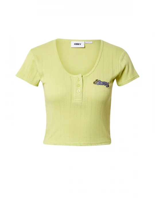 Foto van product Obey Shirt 'ALINA' lichtgroen / lichtlila / zwart