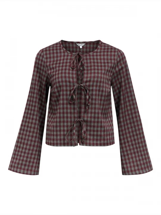 Foto van product OBJECT Blouse 'Bene Fika' cyclaam / pastellila