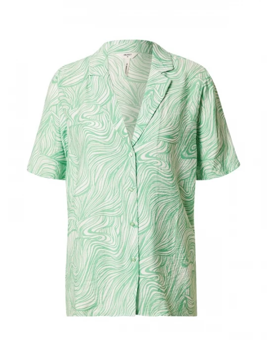Foto van product OBJECT Blouse groen / wit