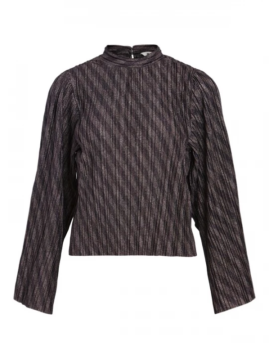 Foto van product OBJECT Blouse 'Lux' antraciet / zwart