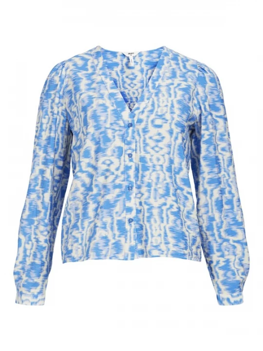 Foto van product OBJECT Blouse 'Nebi' azuur / hemelsblauw / wit