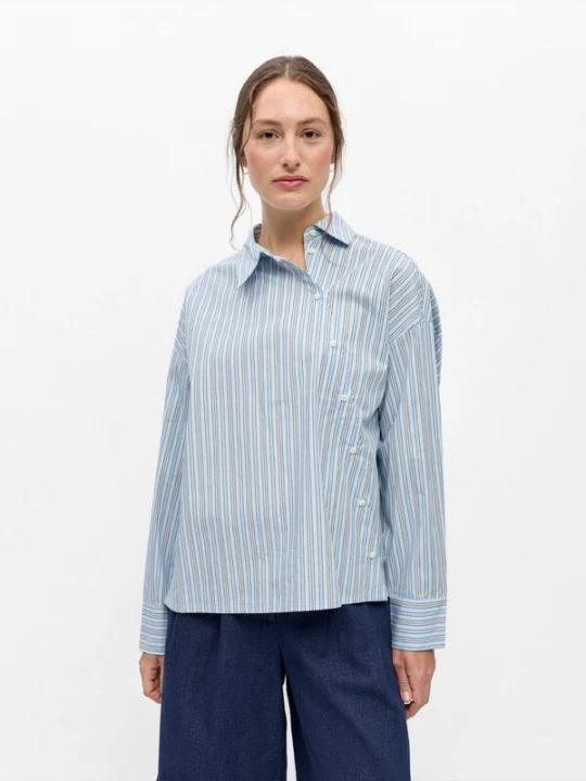 Foto van product OBJECT Blouse 'OBJJORIN' crème / lichtblauw / zwart