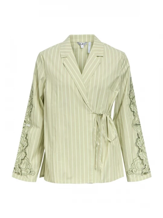 Foto van product OBJECT Blouse 'OBJMagda' riet / lichtgroen / donkergroen / wit