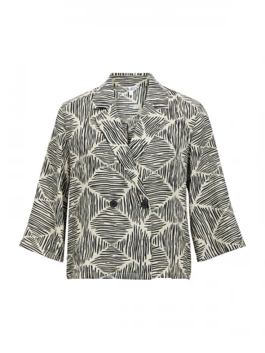Foto van product OBJECT Blouse 'OBJNAJA' taupe / zwart