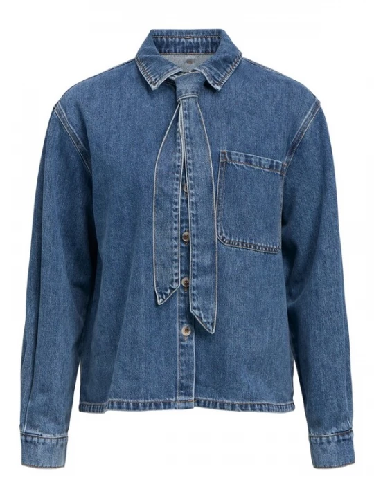 Foto van product OBJECT Blouse 'OBJROSIE' blauw denim