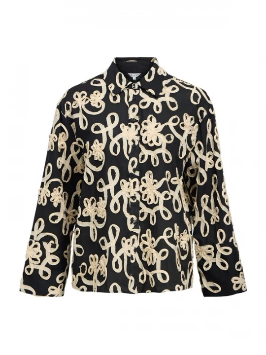 Foto van product OBJECT Blouse 'OBJRoya' crème / zwart