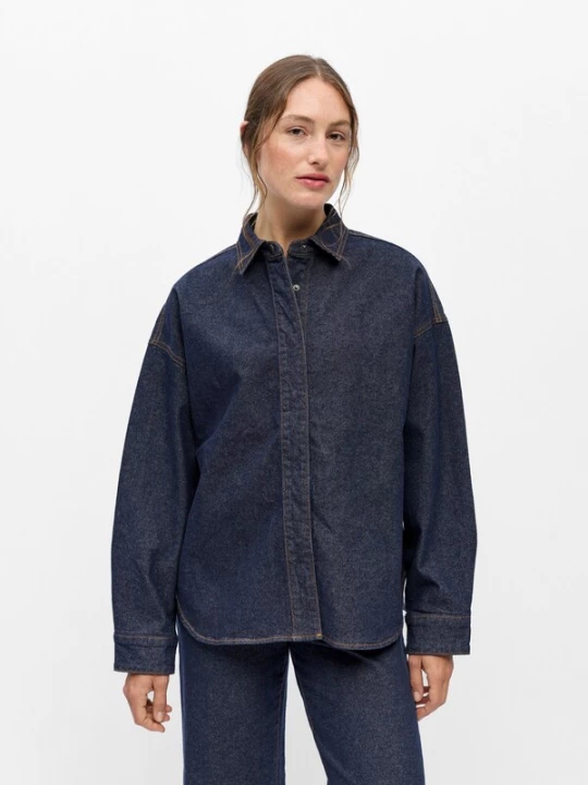 Foto van product OBJECT Blouse 'OBJSOLE MAE' donkerblauw