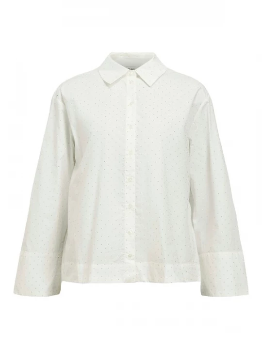 Foto van product OBJECT Blouse 'ROSA' zilver / wit