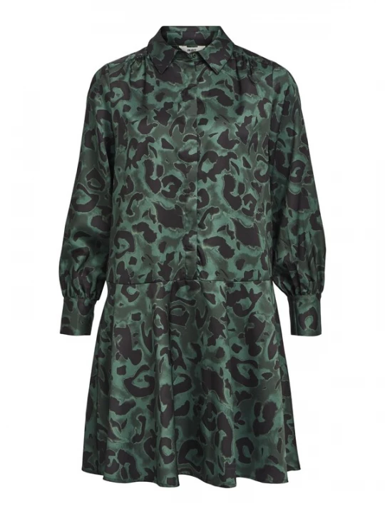 Foto van product OBJECT Blousejurk 'SARAH' groen / zwart