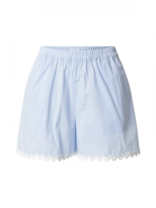 Foto van product OBJECT Broek 'Fie' lichtblauw / wit