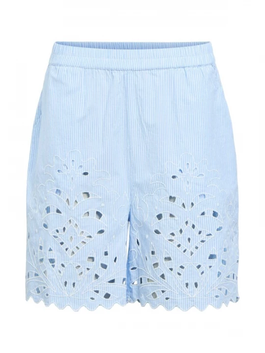 Foto van product OBJECT Broek 'OBJBerra' lichtblauw / wit