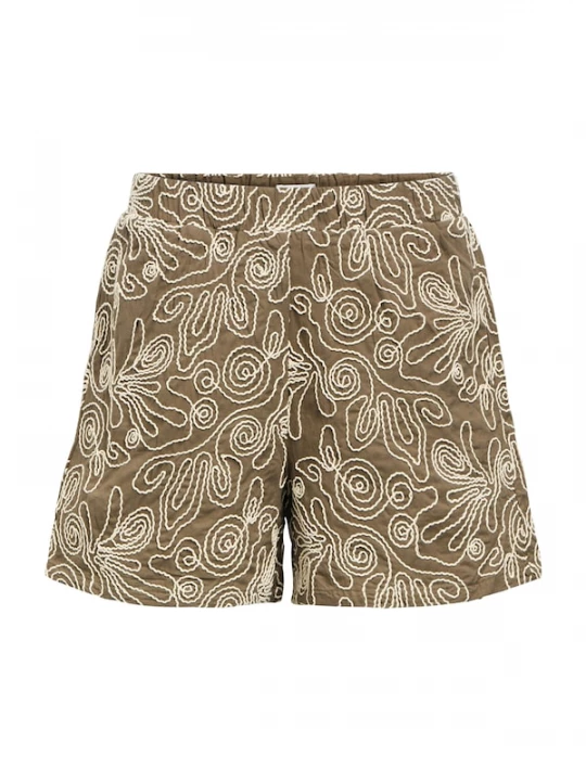 Foto van product OBJECT Broek 'OBJKerry' aardetinten / wolwit