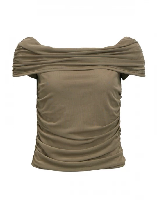 Foto van product OBJECT Shirt 'OBJDINA' donkerbruin