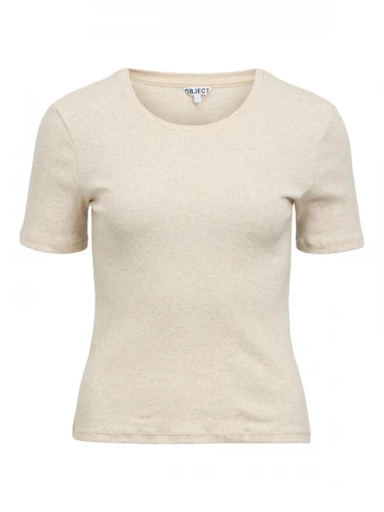Foto van product OBJECT Shirt 'OBJMoli' beige gemêleerd